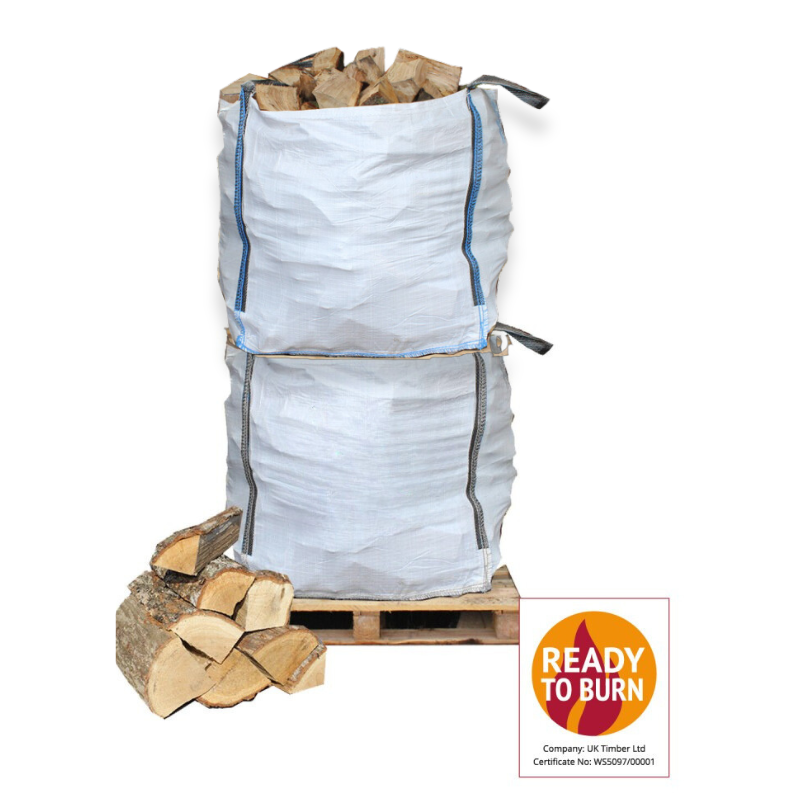Large Bulk Bag of Kiln Dried Ash Firewood